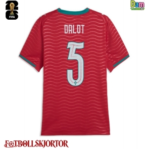 Portugal Diogo Dalot #5 Hemmatröja Dam VM 2026 Kortärmad